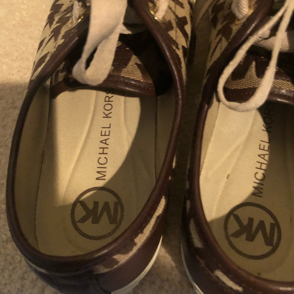 Michael Kors Logo Sneakers Brown Tan - Picture 6 of 7